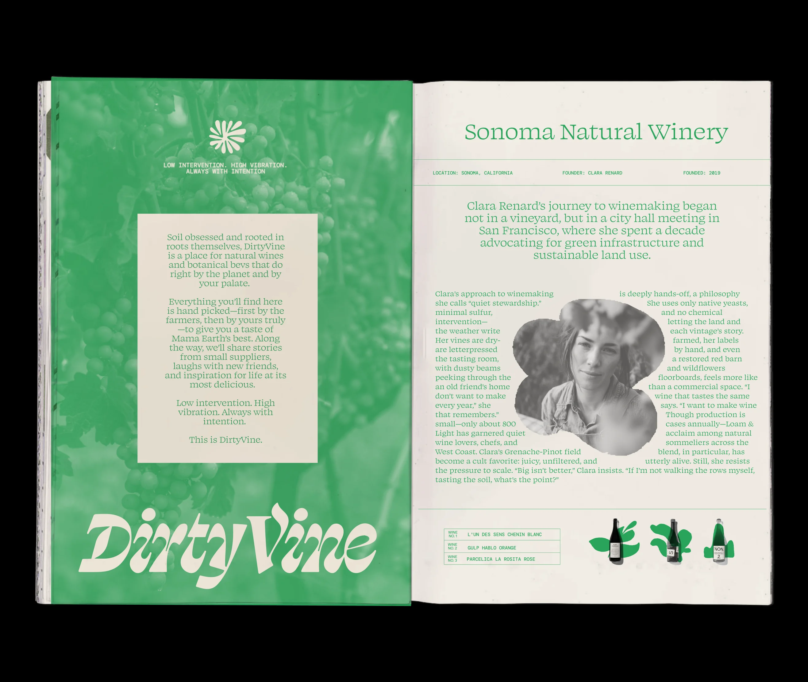 DirtyVine zine design by Goodside