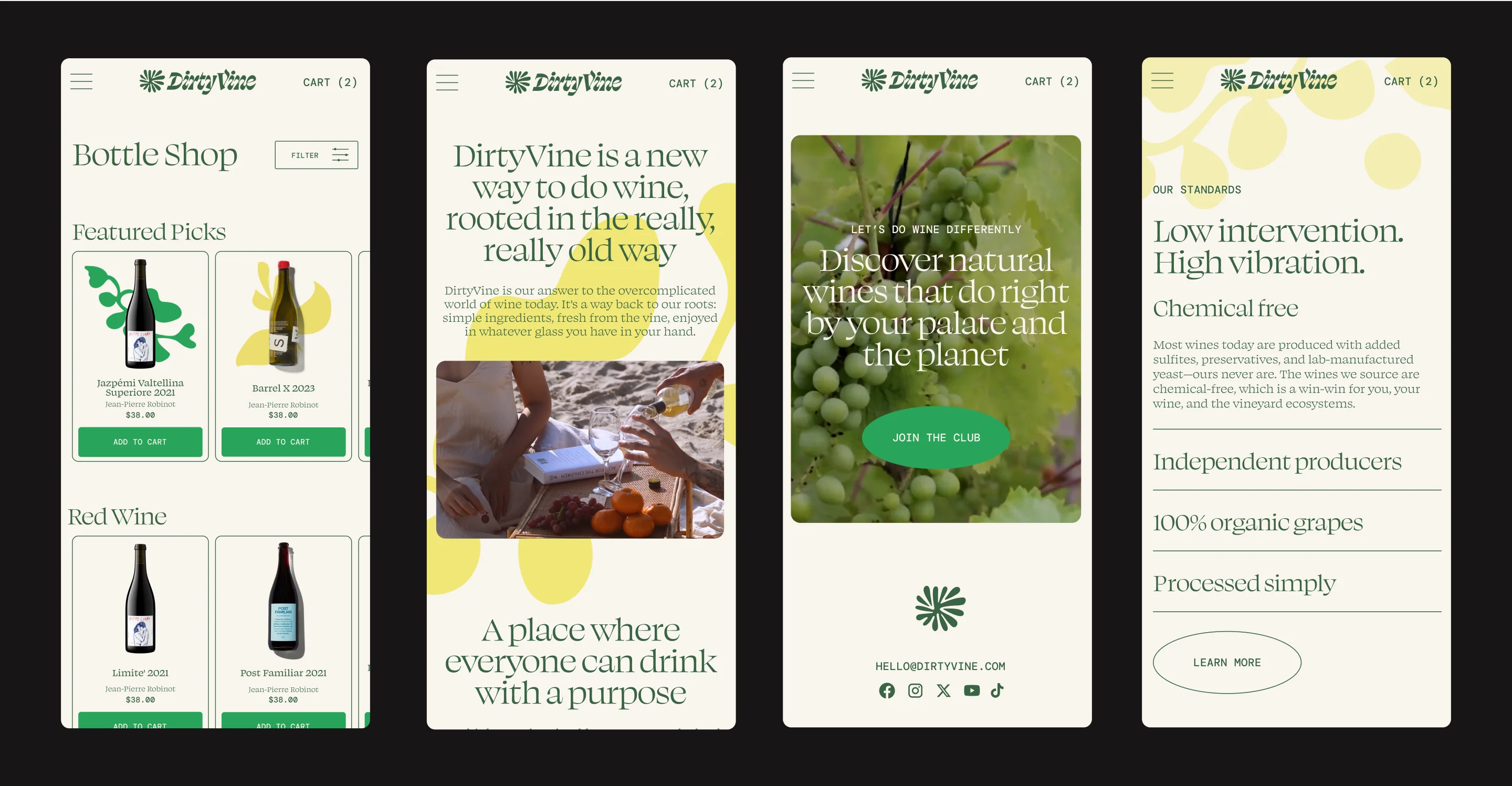 DirtyVine website design by Goodside