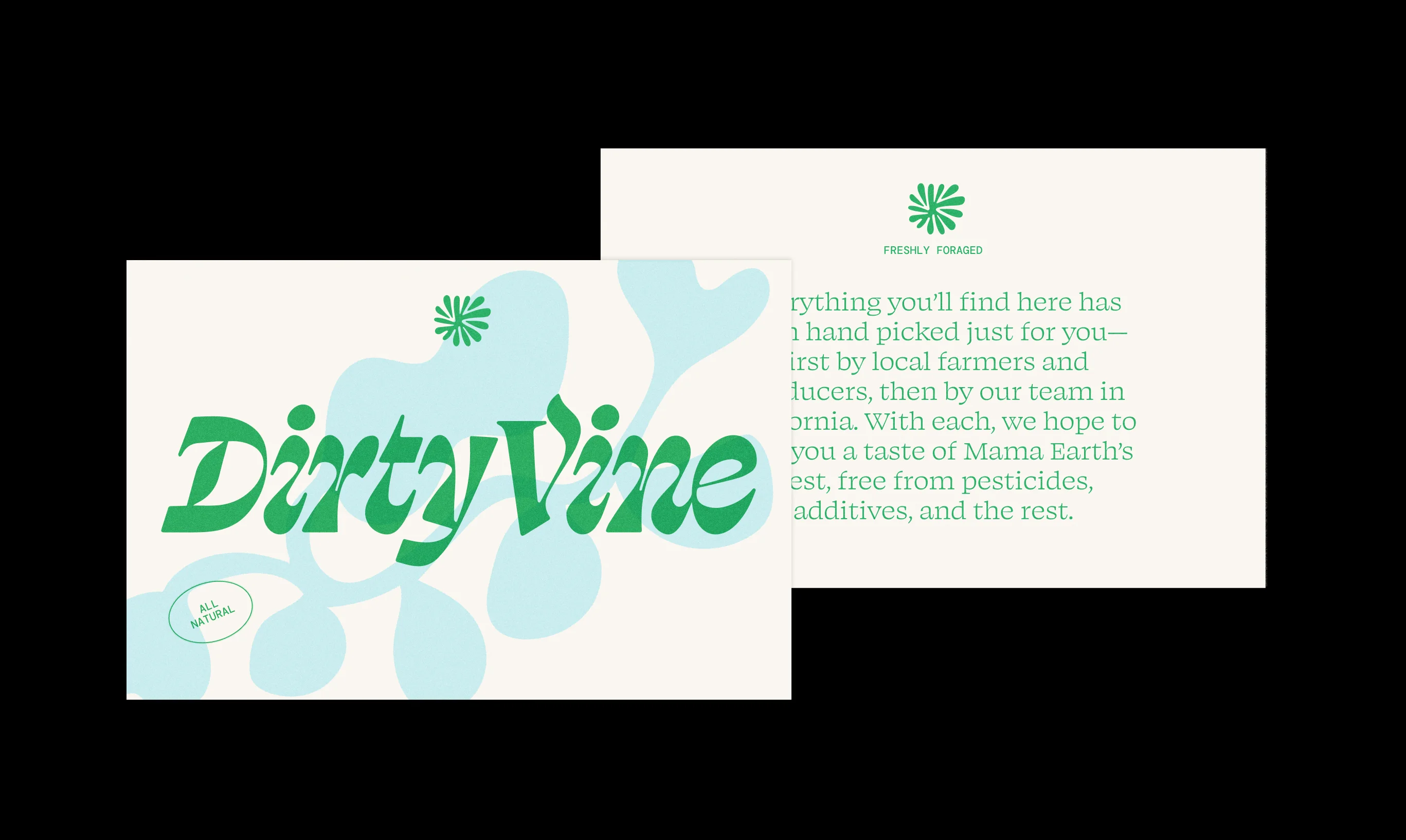 DirtyVine postcards design by Goodside