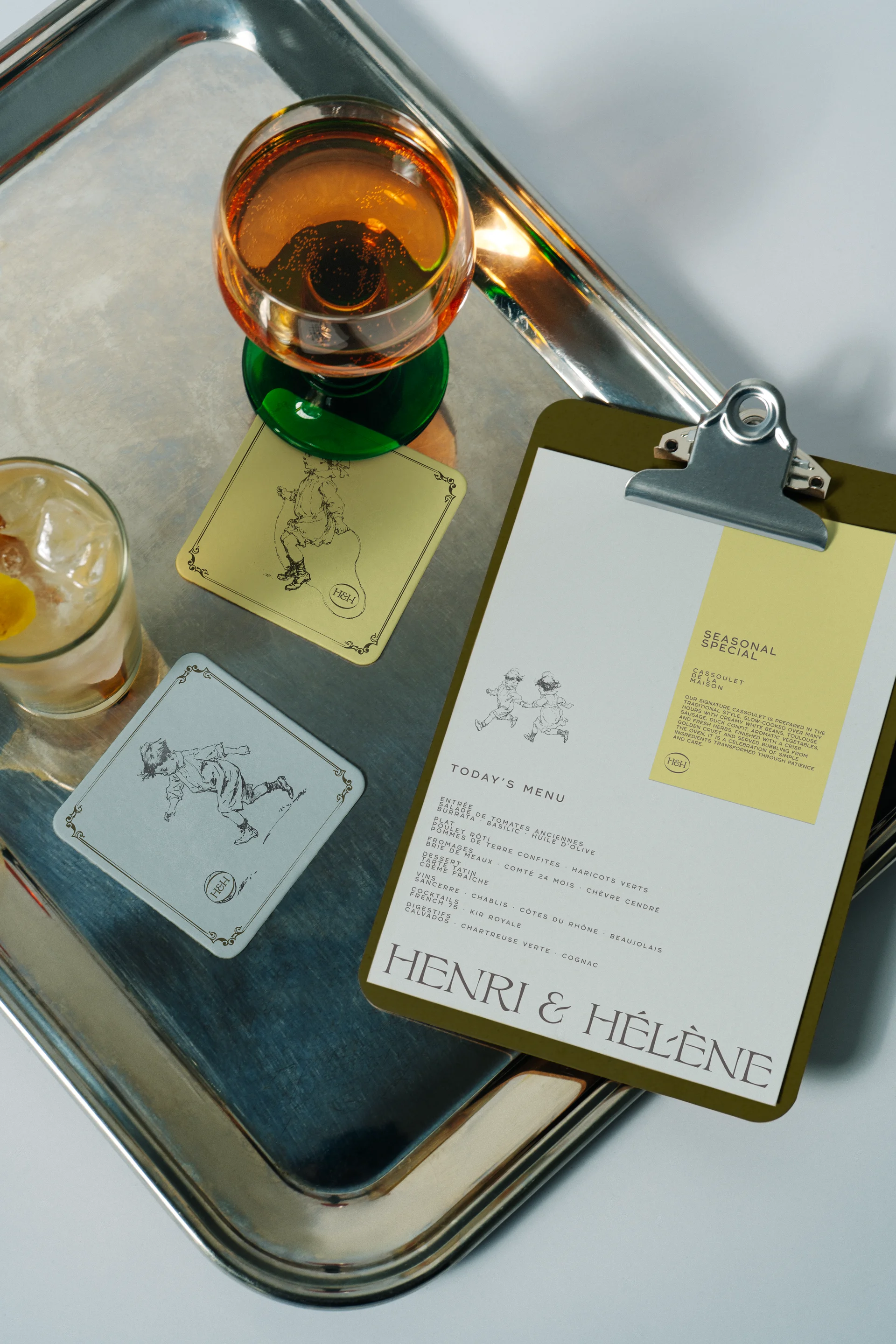 Henri & Hélène menu
