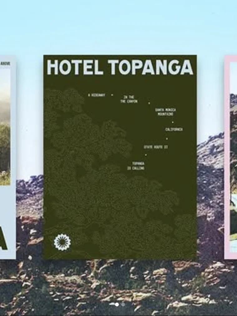 Hotel Topanga brand design by Goodside