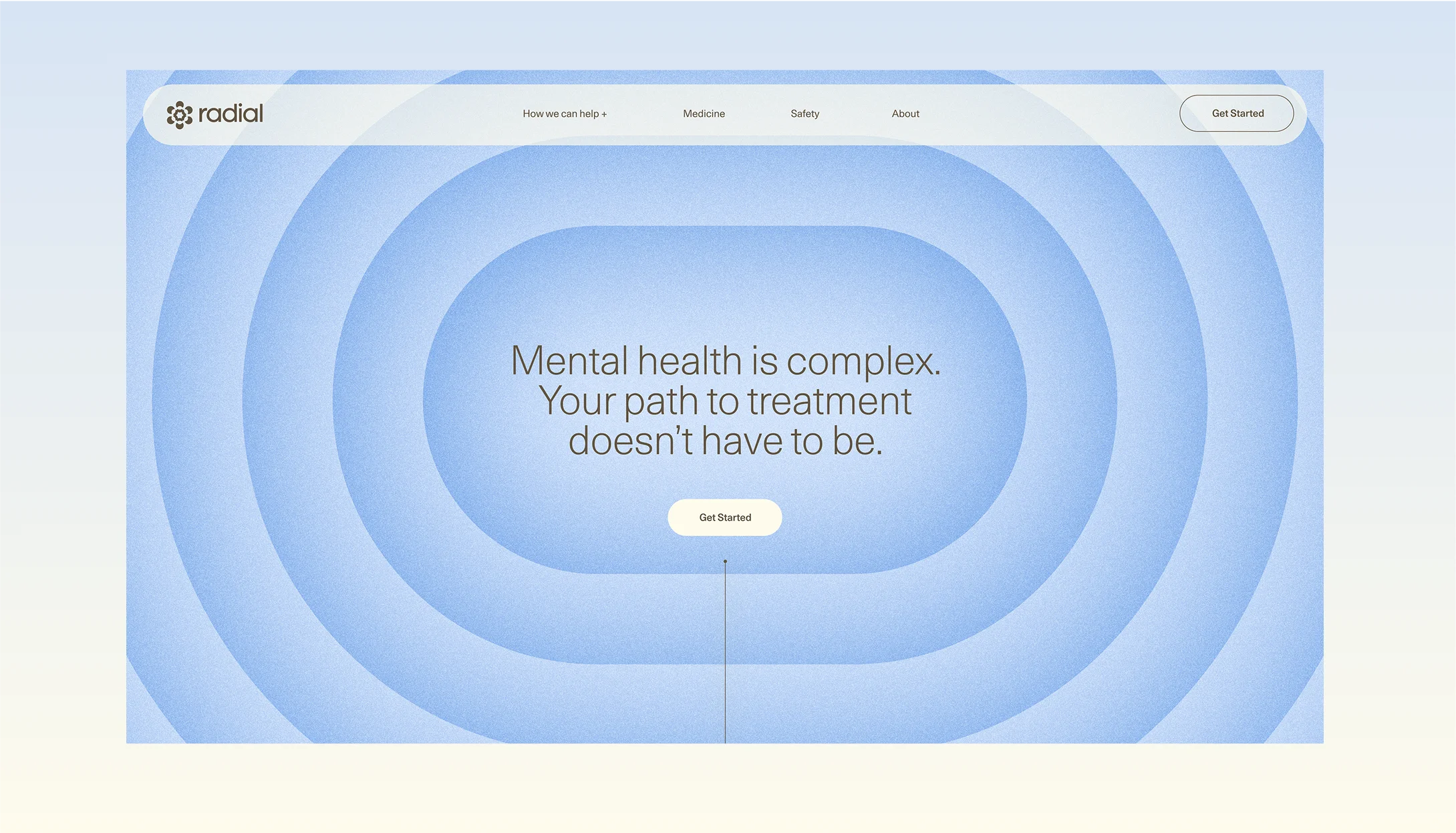 Radial Health website design by Goodside